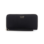 Portofel pentru femei GUESS Lyndi Large Zip Around Wallet, Negru