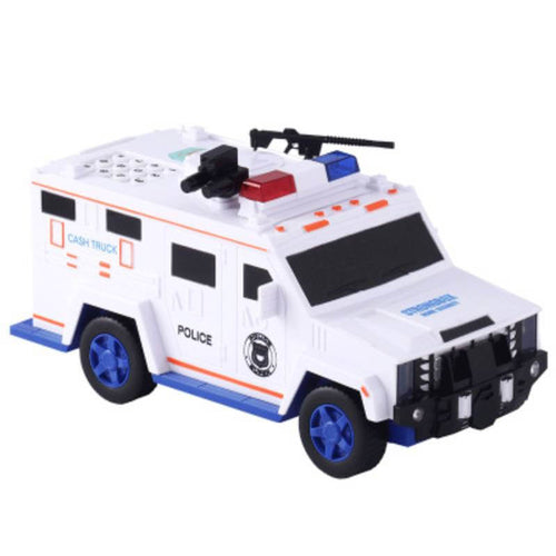 Pusculita electronica Edman tip masina de politie blindata, cu PIN si senzor amprenta