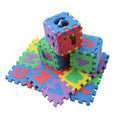 Puzzle Edman din spuma Eva cu cifre si litere detasabile, 4x4x1cm, set 36 piese, Multicolor