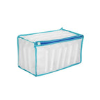 Sac pentru spalat incaltamintea cu pad-uri din spuma pentru protectie in masina de spalat si uscator, 33x19x19cm, Albastru