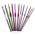 Set 12 Crosete din aluminiu Edman, grosime 2 - 8 mm, lungime 15 cm, Multicolor