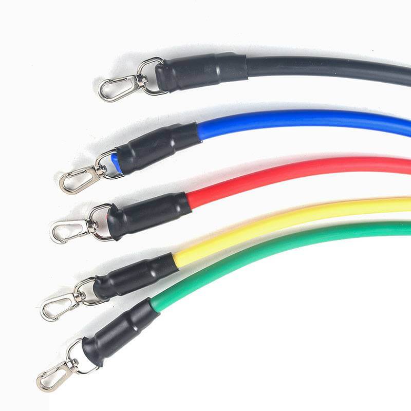 Set antrenament fitness Edman EXT cu corzi elastice latex, manere, ancora usa si curele pentru glezna