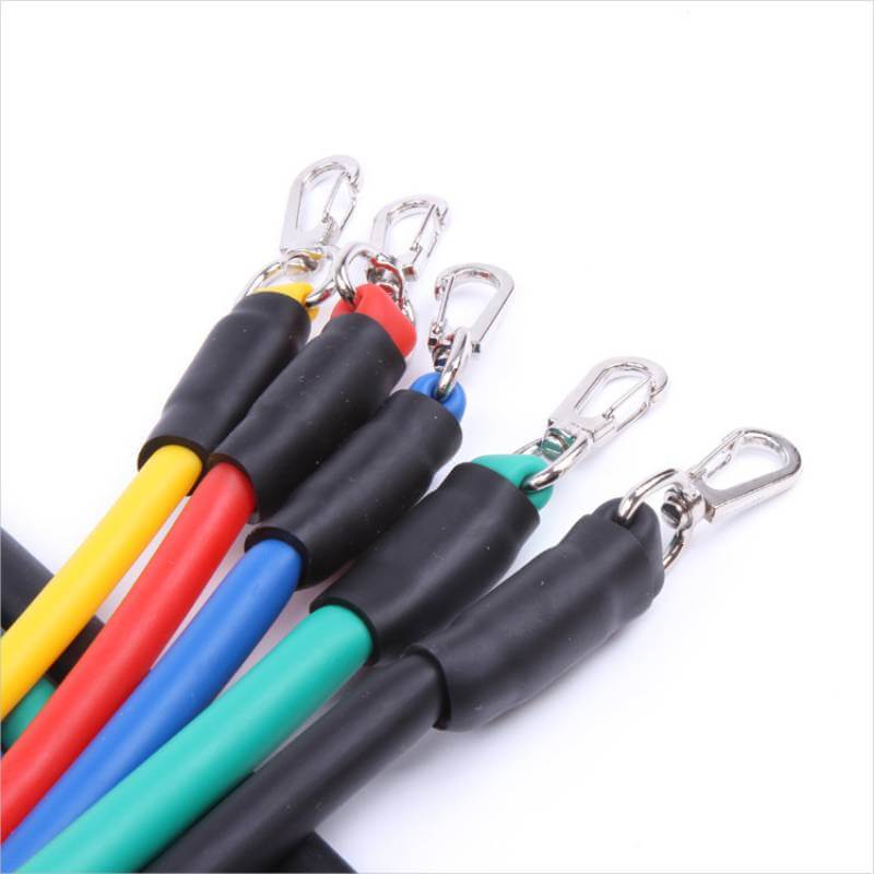 Set antrenament fitness Edman EXT cu corzi elastice latex, manere, ancora usa si curele pentru glezna