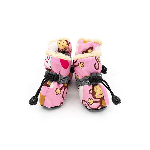 Set ghetute botosei Edman Protector Pet Care Monkey, pentru caini, Roz, set 4 bucati