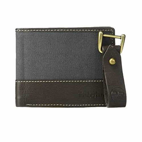 Set portofel pentru barbati Timberland piele/textil + breloc Canvas & Leather Billfold