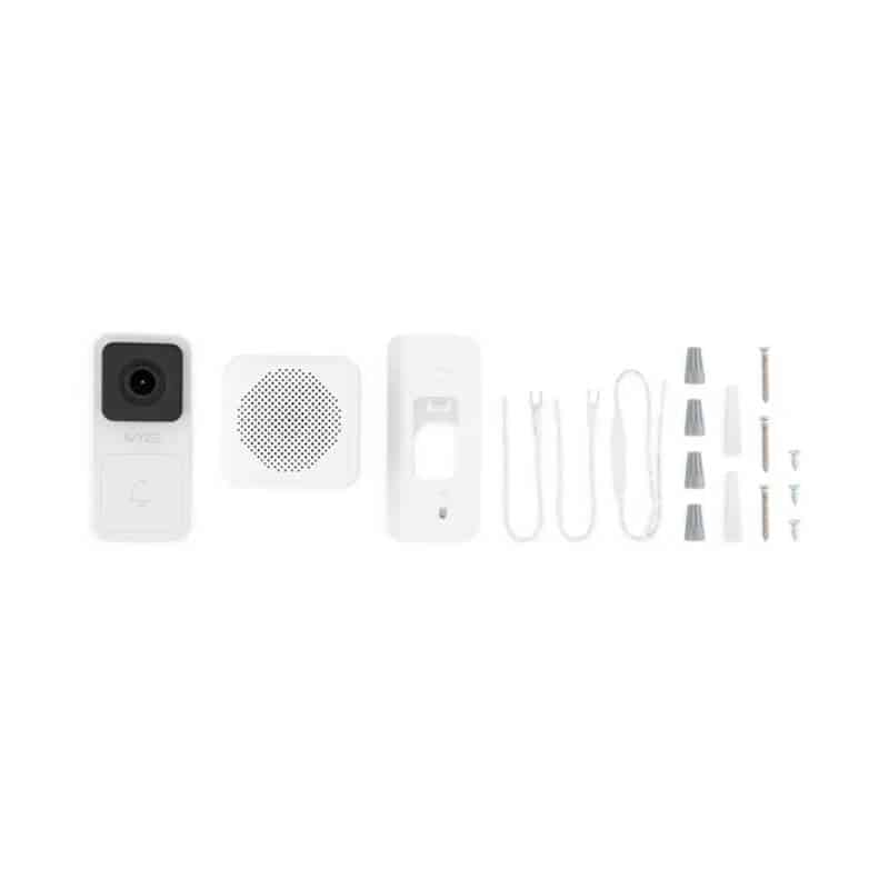 Resigilat: Sonerie wireless cu camera video Smart Wyze Video Doorbell, 1080p HD, 2-Way Audio, Alb