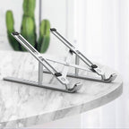 Suport-laptop-tableta-Edman-stand-pliabil-reglabil-universal-non-alunecos-aluminiu-argintiu