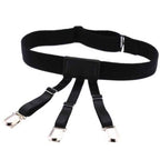 Suspensoare Edman anti-alunecare pentru camasa, negru, set 2 bucati