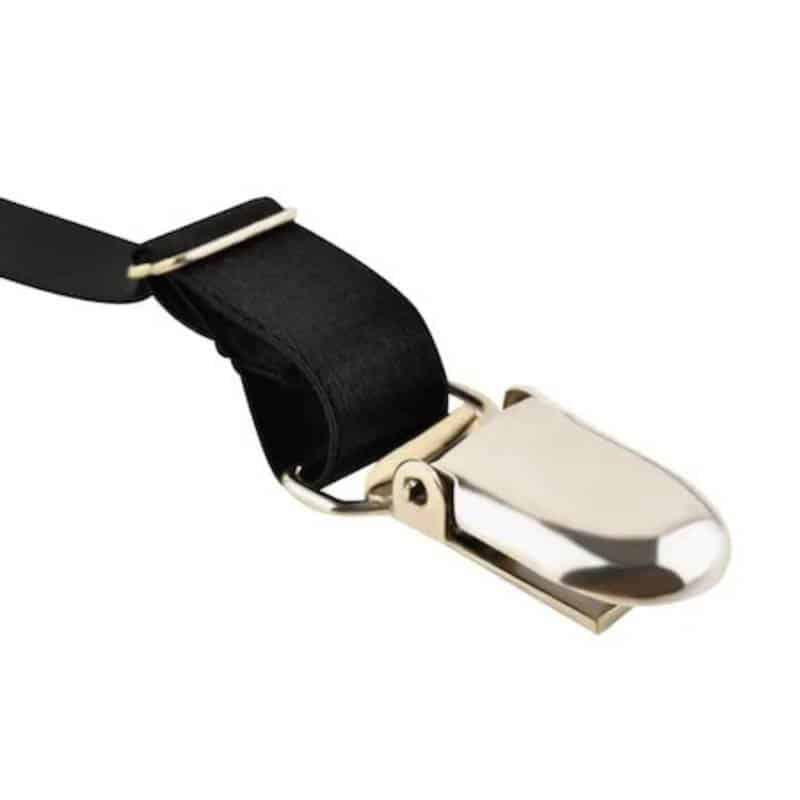 Suspensoare Edman anti-alunecare pentru camasa, negru, set 2 bucati