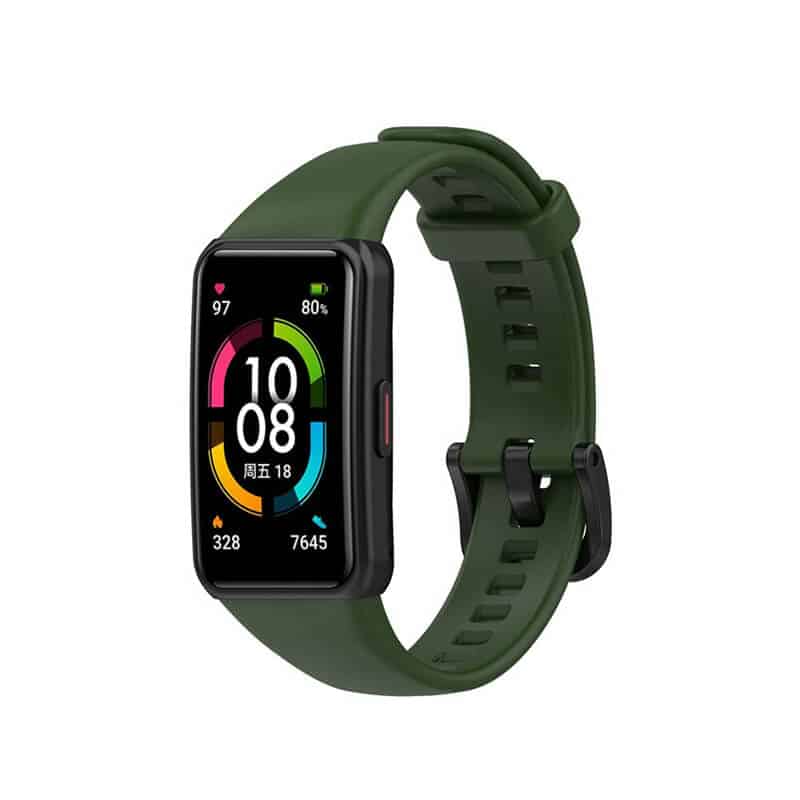 Curea Bratara Edman pentru Huawei Honor Band 6, siliconica, Verde