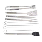 Ustensile pentru gratar/bbq Edman INX-1, otel inoxidabil, geanta depozitare, set 10 piese