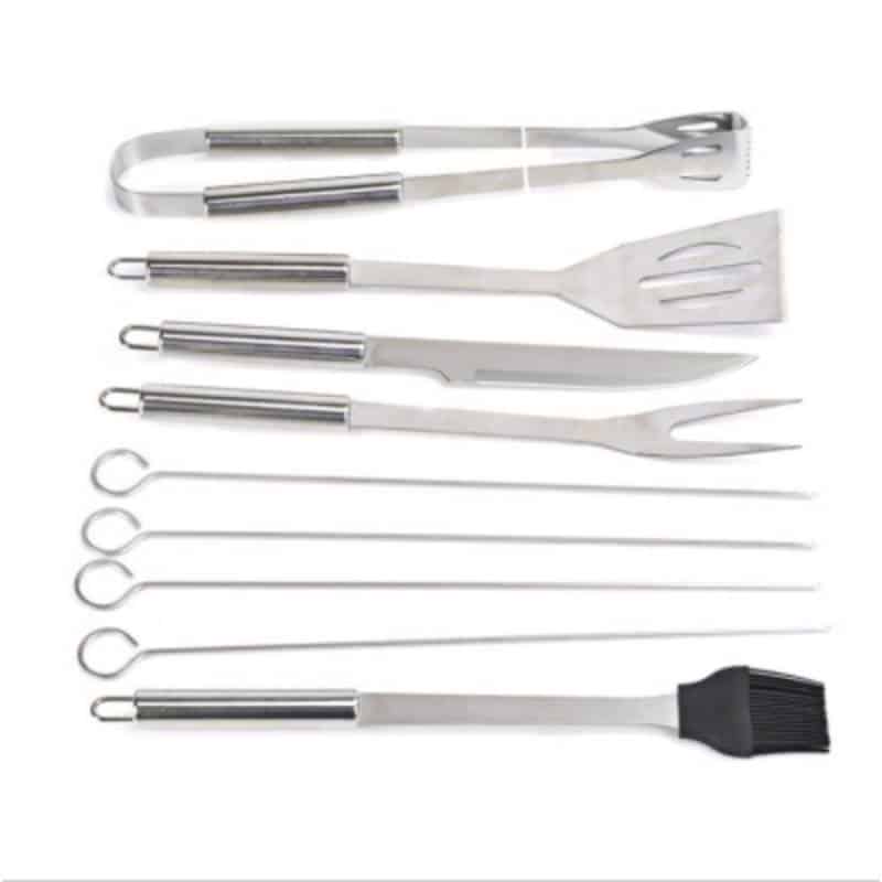 Ustensile pentru gratar/bbq Edman INX-1, otel inoxidabil, geanta depozitare, set 10 piese