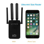 Amplificator de Semnal Wireless Edman, Range Extender Retea WIFI, Retea 2,4GHz, Viteza 300Mbs, 4 Antene, Slot LAN, Compatibil cu 3G / 4G / 5G, Raza de actiune pana la 300M, Negru