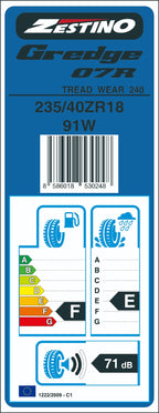Anvelopa Zestino Gredge 07R Semi-slick, TW 240, 235/40R18