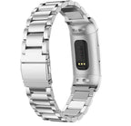 Curea metalica Edman 3Z pentru Fitbit Charge 3 / 4, Argintiu