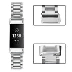 Curea metalica Edman 3Z pentru Fitbit Charge 3 / 4, Argintiu