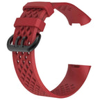 Curea Bratara sport Edman pentru Fitbit Charge 3 / 4, marimea S, Rosu