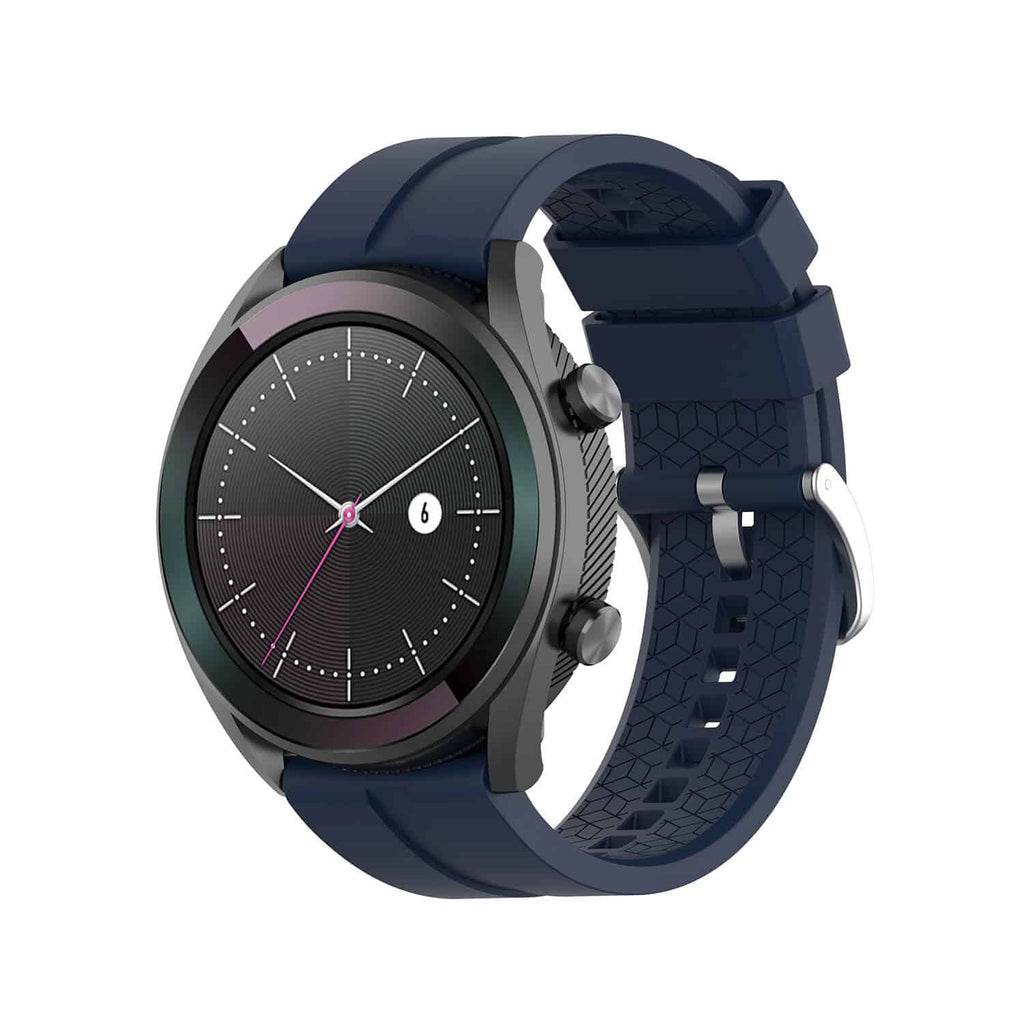 Curea Bratara Edman pentru Huawei Watch GT Active, 22mm, Albastru inchis