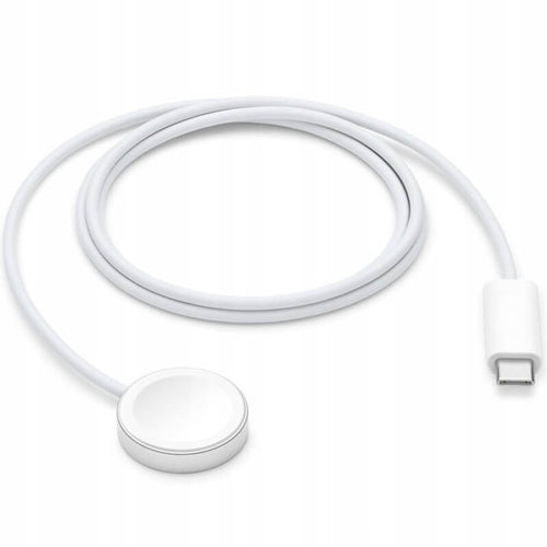 Cablu incarcare wireless Edman Magnetic compatibil Apple Watch, cu USB-C, alb