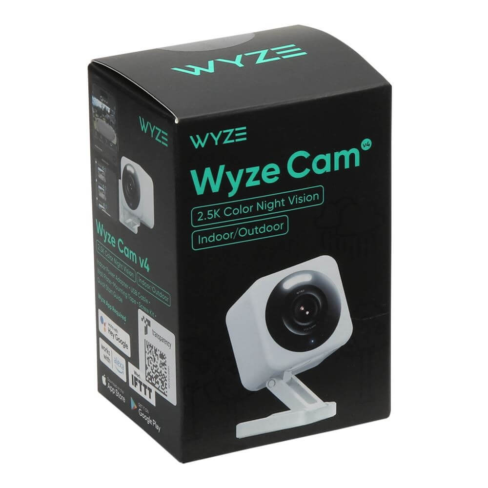Camera de supraveghere Smart Wyze Cam V4, Color Night Vision, 2.5K QHD resolution, Alb