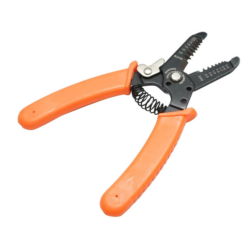 Cleste profesional Edman pentru dezizolare, taiere, sertizare cabluri, Portocaliu