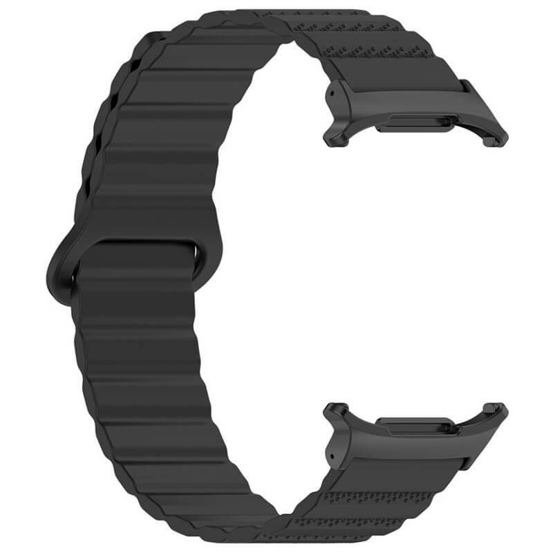 Curea cu prindere magnetica Edman siliconica compatibila Galaxy Watch Ultra, Negru