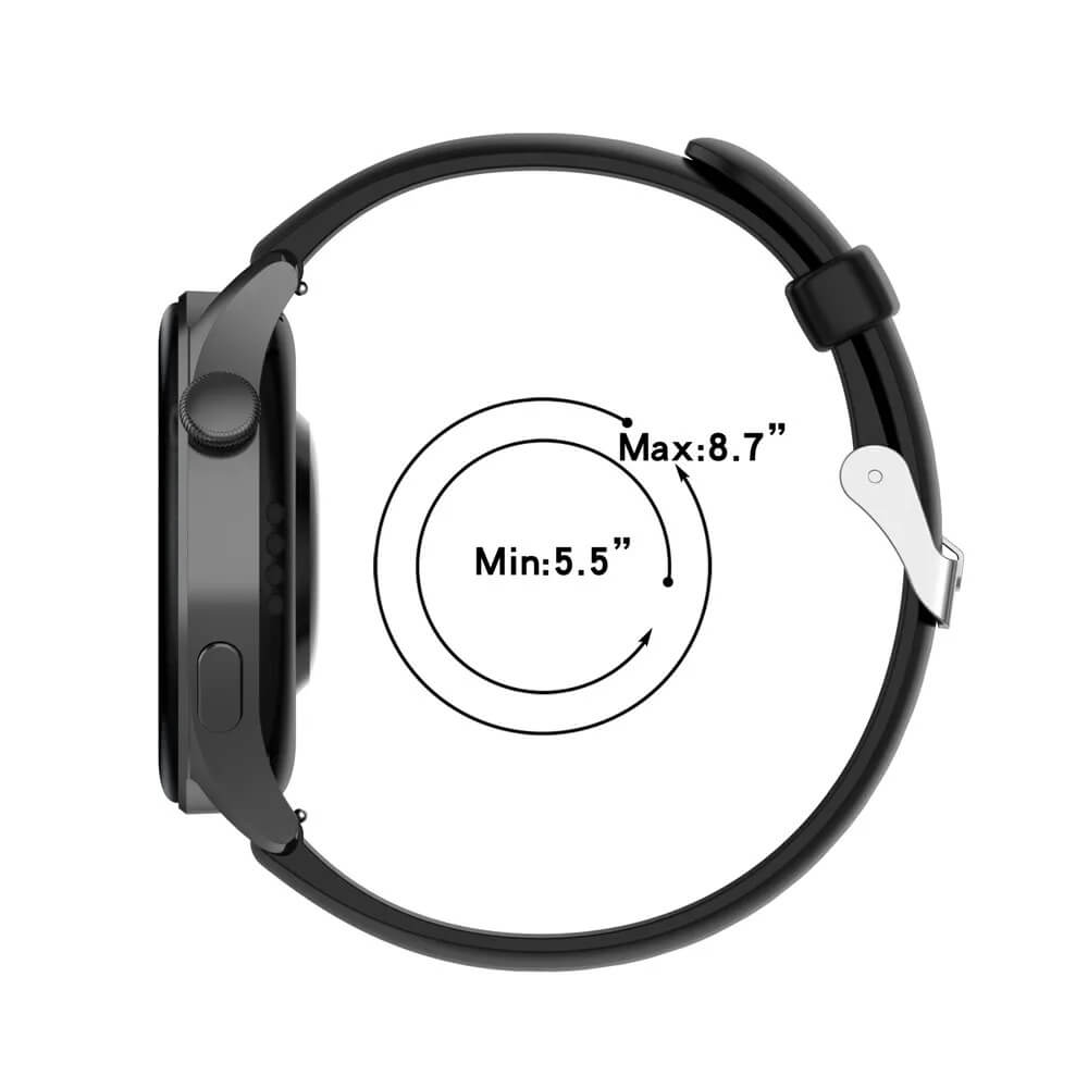 Curea Edman compatibila Huawei Watch 3, 22mm, Negru