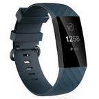 Curea Bratara Edman pentru Fitbit Charge 3 / 4, marimea L, Gri Petrol