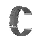 Curea Edman din piele compatibila cu Fitbit Versa 3 / Sense, Gri