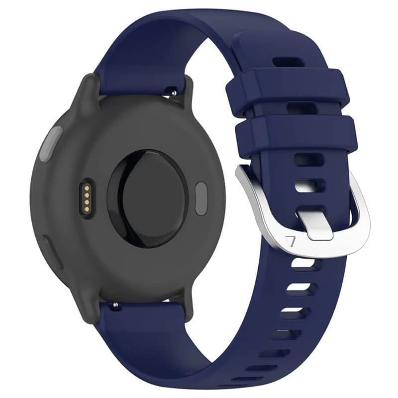 Curea Edman siliconica 20mm compatibila Garmin Vivoactive 5/6 Active 5/6, Albastru