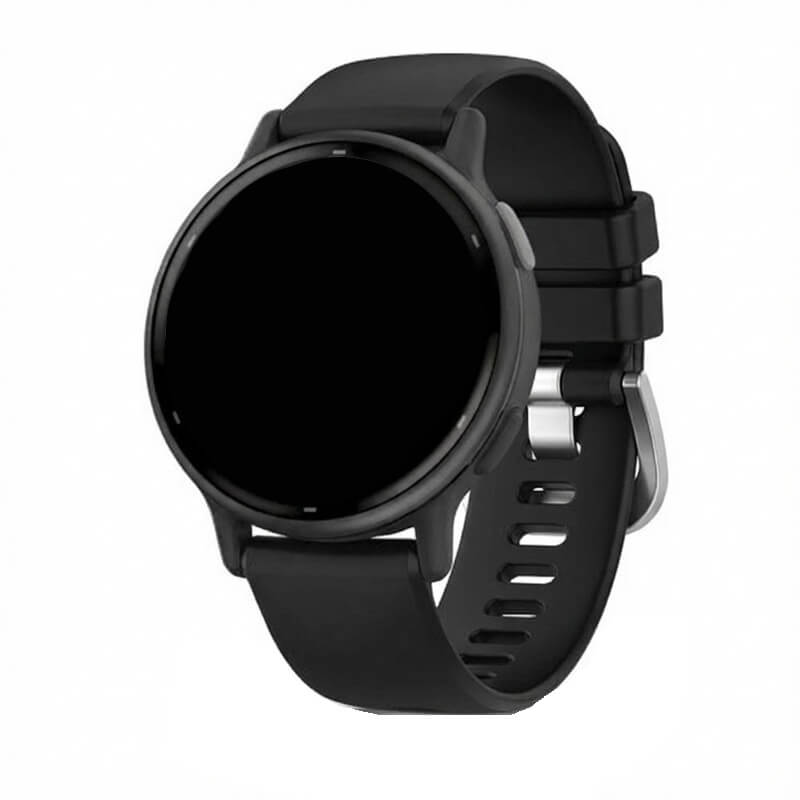 Curea Edman siliconica 20mm compatibila Garmin Vivoactive 5/6 Active 5/6, Negru
