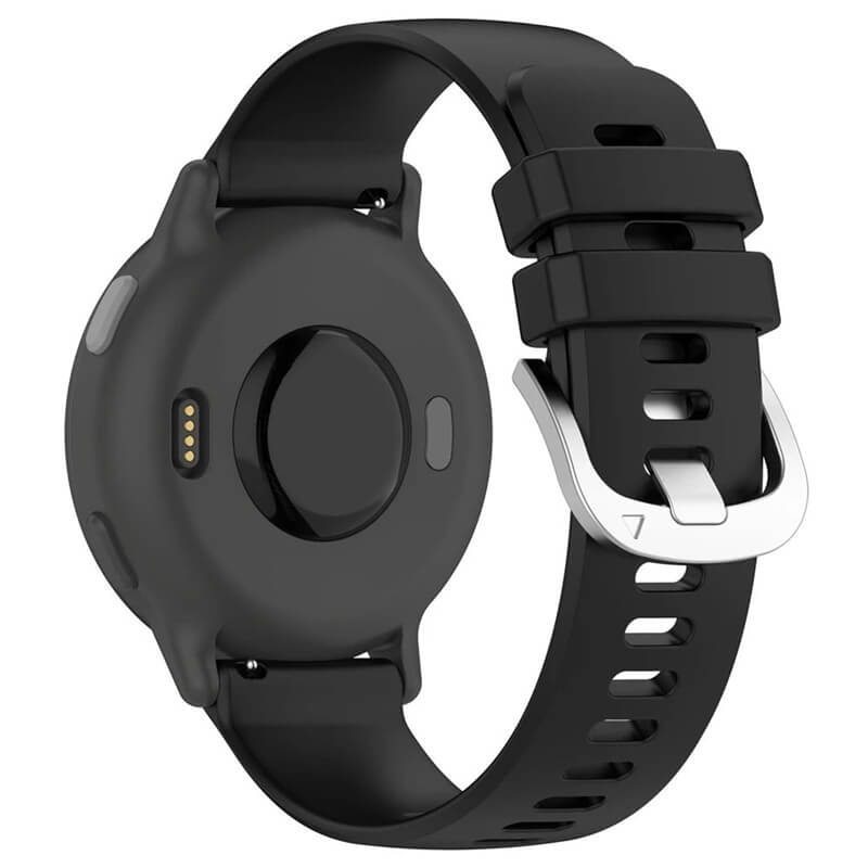 Curea Edman siliconica 20mm compatibila Garmin Vivoactive 5/6 Active 5/6, Negru