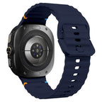 Curea Edman siliconica compatibila Galaxy Watch Ultra, Albastru