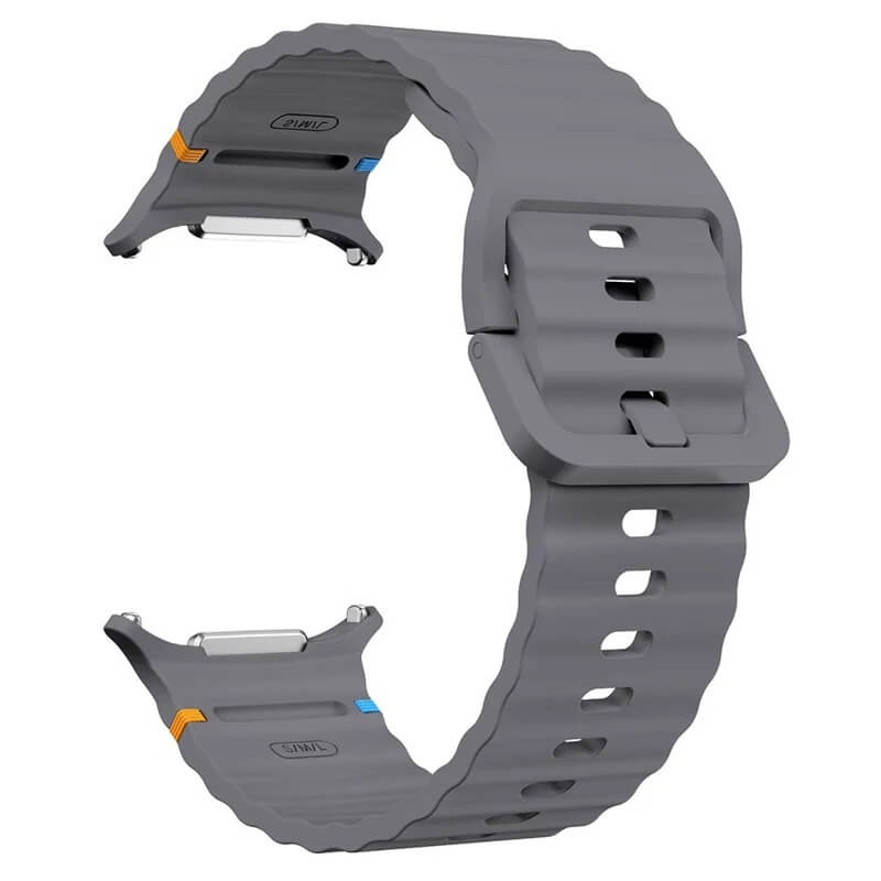 Curea Edman siliconica compatibila Galaxy Watch Ultra, Gri Inchis