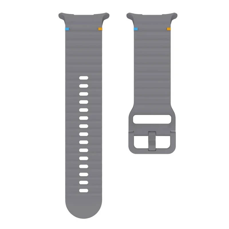 Curea Edman siliconica compatibila Galaxy Watch Ultra, Gri Inchis