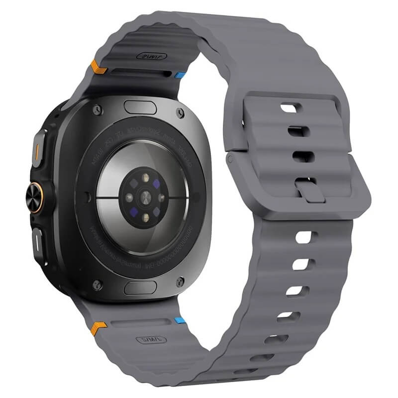 Curea Edman siliconica compatibila Galaxy Watch Ultra, Gri Inchis