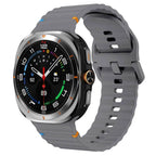 Curea Edman siliconica compatibila Galaxy Watch Ultra, Gri Inchis