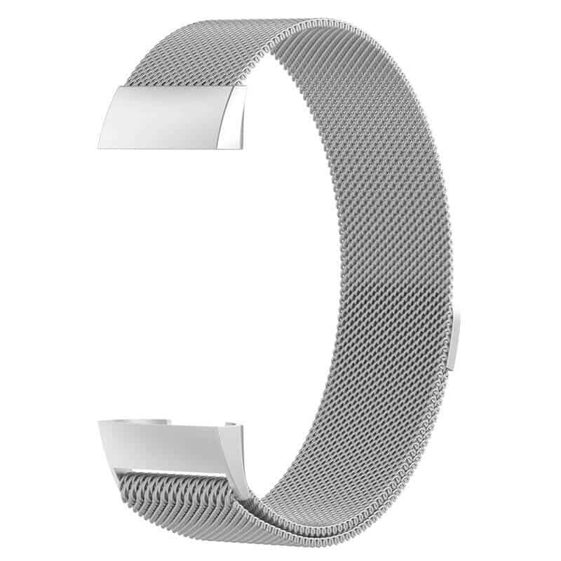 Curea metalica magnetica Edman pentru Fitbit Charge 3 / 4, marimea S, Argintiu