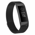 Curea metalica magnetica Edman pentru Fitbit Charge 3 / 4, marimea S, Negru