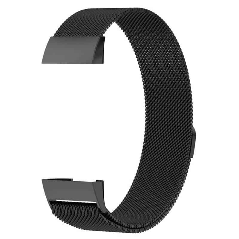 Curea metalica magnetica Edman pentru Fitbit Charge 3 / 4, marimea S, Negru