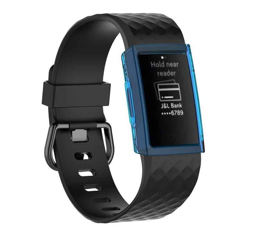 Husa Siliconica Edman pentru Fitbit Charge 3, Albastru