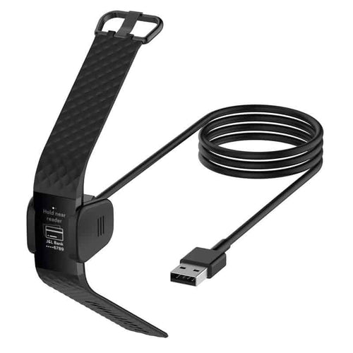 Cablu de incarcare Edman pentru Bratara Fitbit Charge 3, Negru