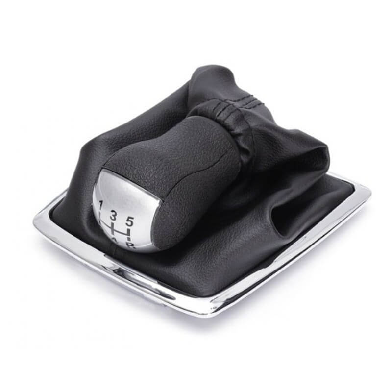 Manson schimbator viteze MOTOR10 cu nuca si saculet pentru Ford Focus 2 Facelift, Ford C-Max, Ford Galaxy, 5 viteze, Negru-Argintiu
