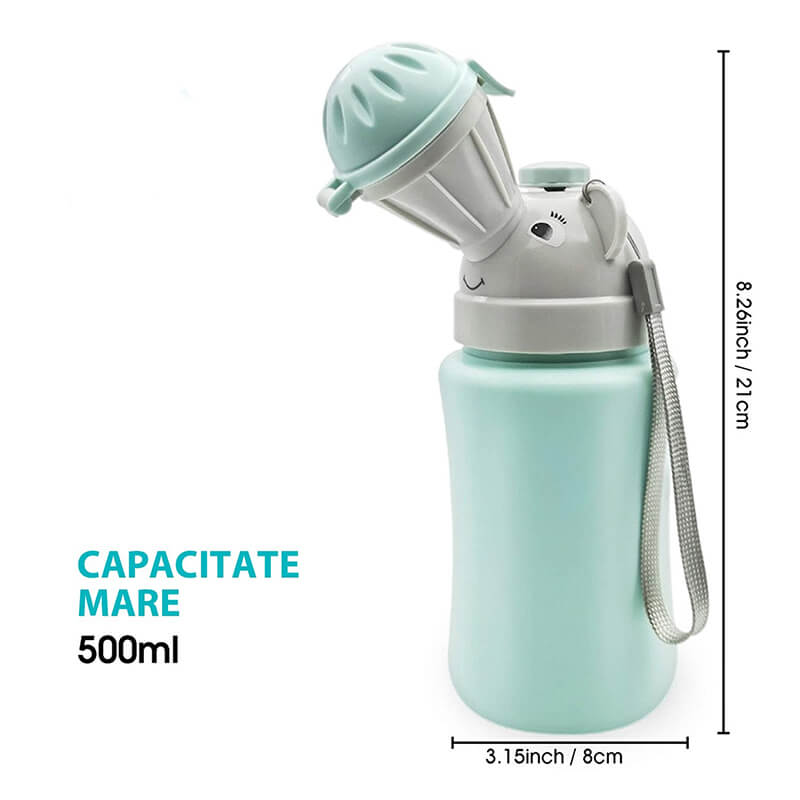 Olita portabila Edman pentru baieti, rezistent la scurgeri, toaleta de urgenta pentru calatorii cu masina in Aer liber, camping, parc, plaja, 480ml, Albastru