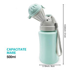 Olita portabila Edman pentru baieti, rezistent la scurgeri, toaleta de urgenta pentru calatorii cu masina in Aer liber, camping, parc, plaja, 480ml, Albastru
