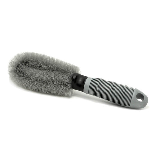 Perie de curatat jante Edman, Ergonomica, Dimensiune 26cm, Gri