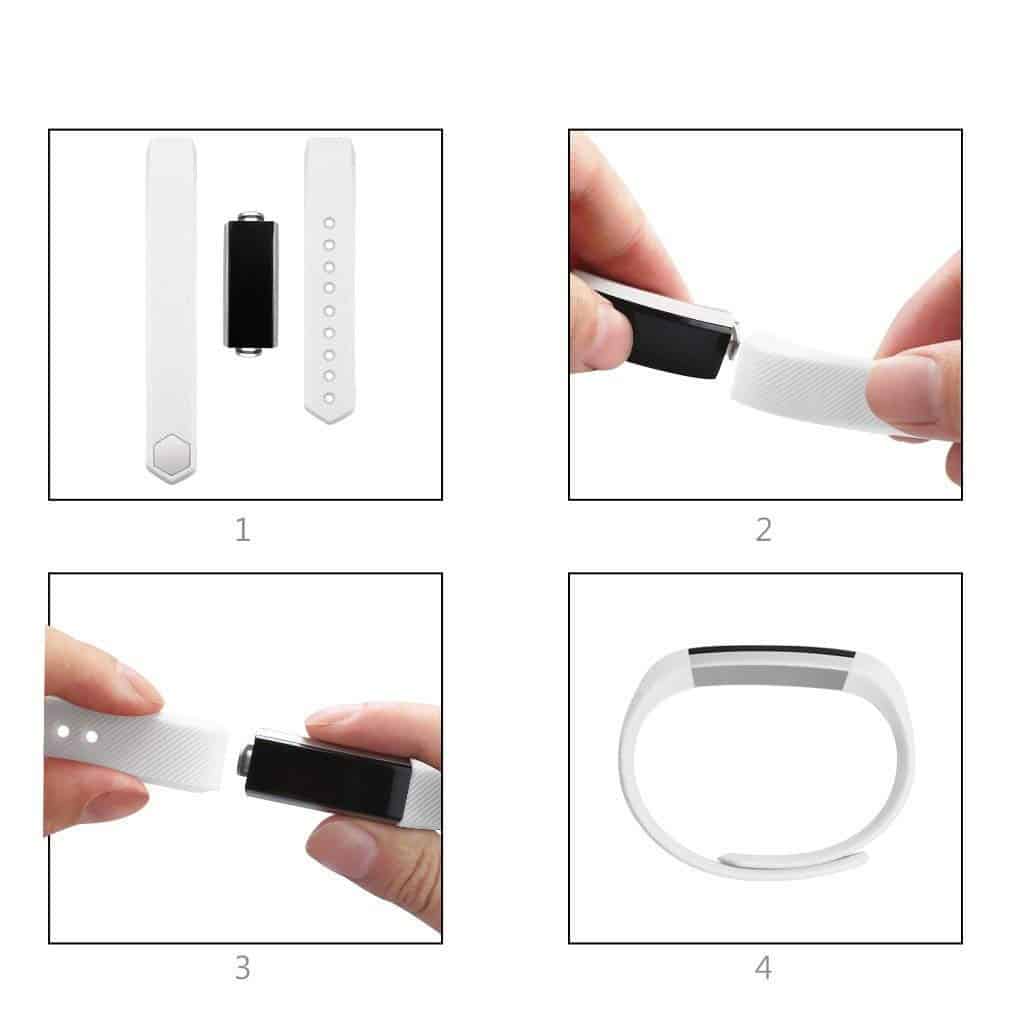 Curea Bratara pentru Fitbit Alta/Fitbit Alta HR, marimea S, Alb