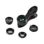 Set 5 in 1 lentile profesionale smartphone Apexel DG5, prindere filet 17mm, Macro, Fish-eye, Wide Angle, Telescope si CPL, lentile foto telefon mobil pentru Samsung iPhone, Xiaomi, Huawei