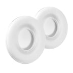 Set 2 bureti Edman pentru casti Beats Solo 3, Solo 2 Wireless, On-Ear, Piele ecologica, Alb