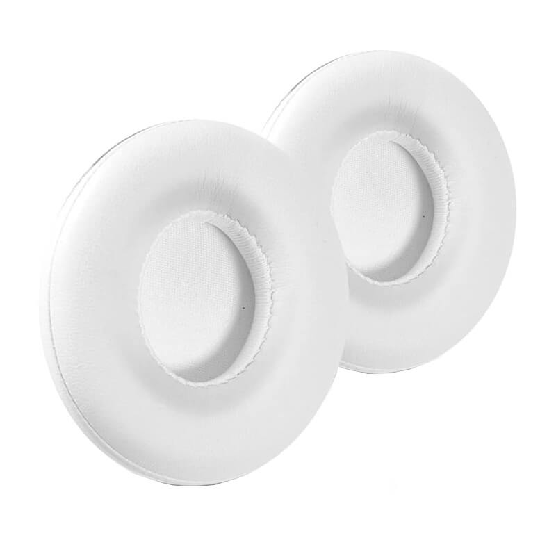 Set 2 bureti Edman pentru casti Beats Solo 3, Solo 2 Wireless, On-Ear, Piele ecologica, Alb